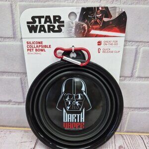 Star Wars Darth Vader  Collapsible Pet Silicone Bowl 25.7oz Silcone Clip On